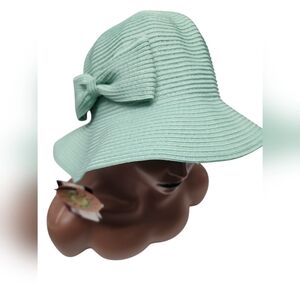 Angela & William Poly Braid Bucket Sun Hat with Ribbon